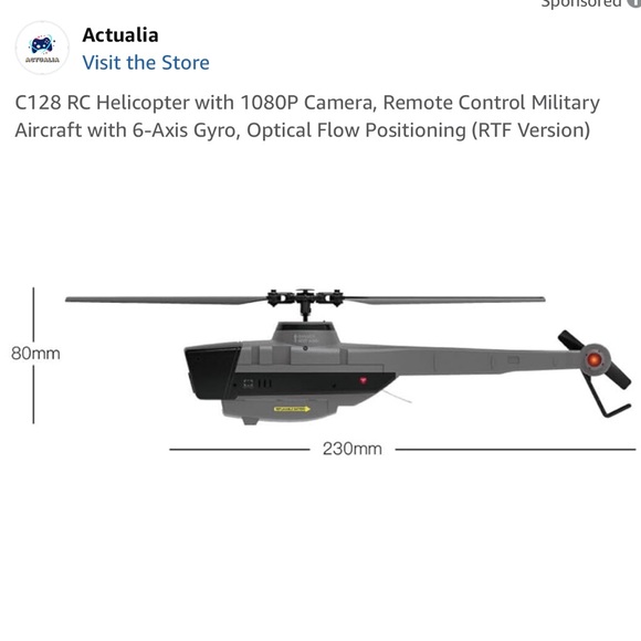 🚁 NWT- C128 Sentry Helicopter🚁 - Picture 4 of 6